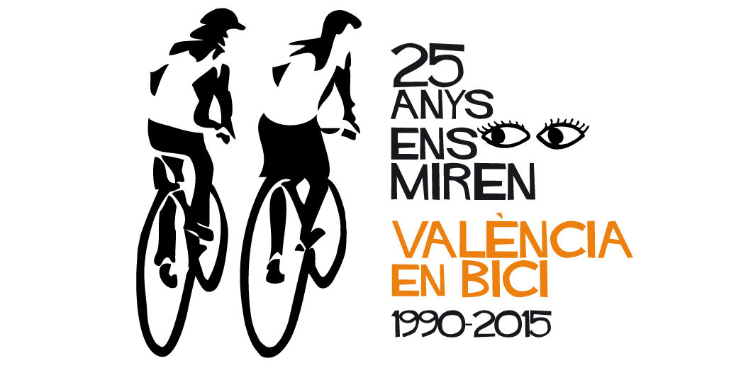 Logo del 25 aniversari de València en Bici