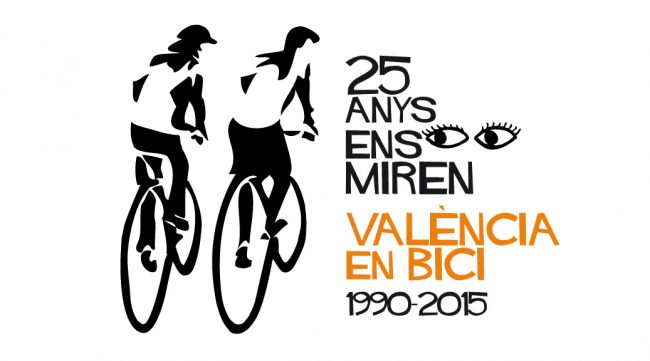 Logo del 25 aniversari de València en Bici