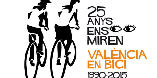 Logo del 25 aniversario de València en Bici
