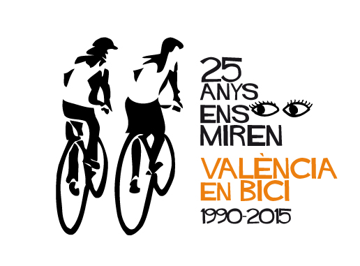 Logo del 25 aniversario de València en Bici