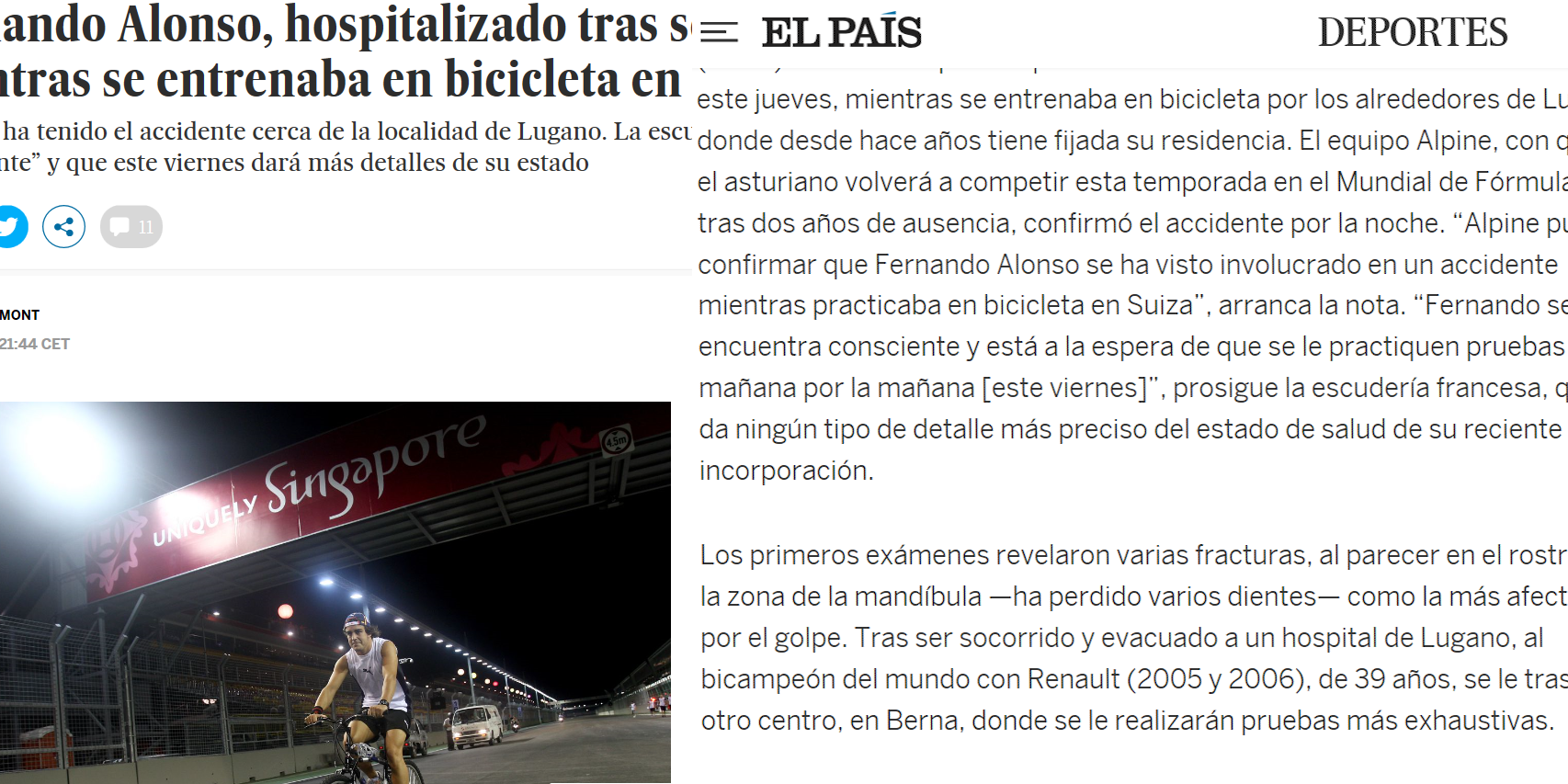Artículo en El País Fernando Alonso